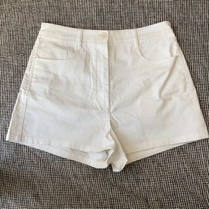 Sunday Best White Hugh Waist Shorts